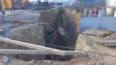 Antalya'nın Manavgat ilçesinde bir otel ek bina inşaatında meydana gelen