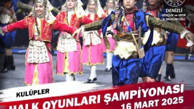 Denizli'de 16 Mart'ta 12 kulüpten 25 ekip, Halk Oyunları İl