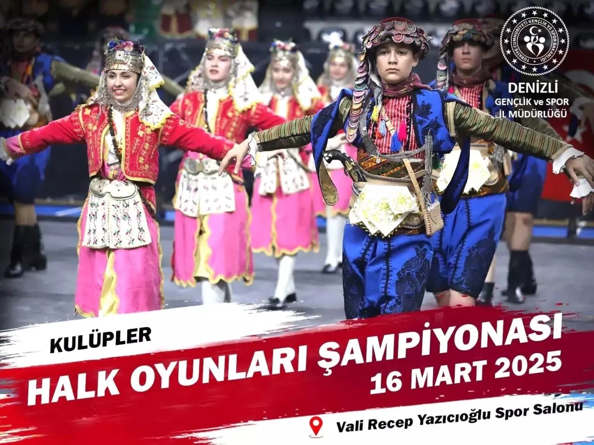 Denizli'de 16 Mart'ta 12 kulüpten 25 ekip, Halk Oyunları İl