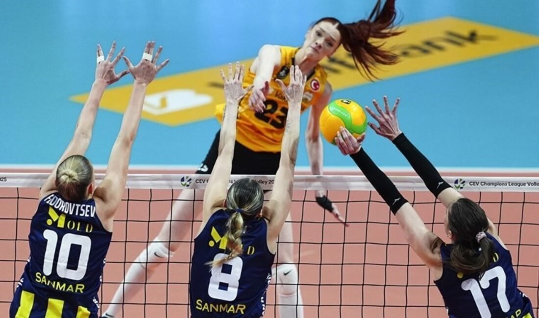 Voleybolda CEV Kadınlar Şampiyonlar Ligi çeyrek final rövanş mücadelesinde Fenerbahçe