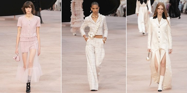 Paris Moda Haftası kapsamında gerçekleşen Chanel Sonbahar-Kış 2025-26 defilesinden görünümler