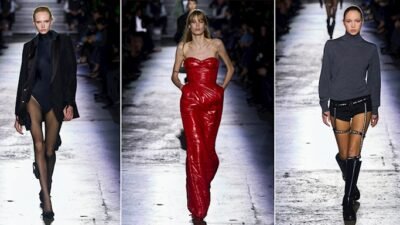 Paris Moda Haftası kapsamında gerçekleşen Coperni Sonbahar-Kış 2025-26 defilesinden görünümler