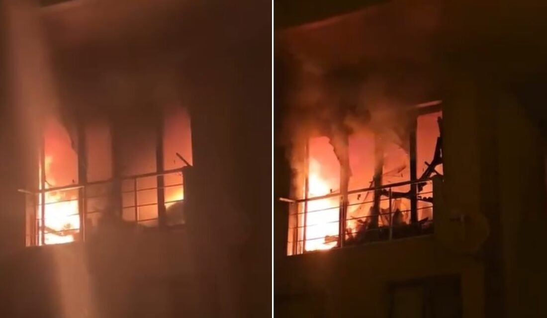 İzmir Çeşme'de iki katlı apart dairede çıkan elektrikli ısıtıcı kaynaklı
