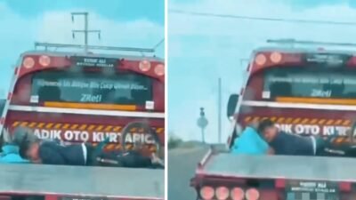 Tekirdağ'ın Karaağaç-Bahçeağıl kara yolunda tehlikeli anlar yaşandı. Kapaklı ilçesinin Karaağaç-Bahçeağıl