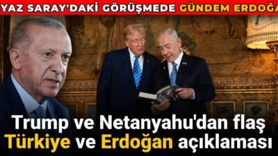 ABD Başkanı Donald Trump ile İsrail Başbakanı Binyamin Netanyahu, Beyaz
