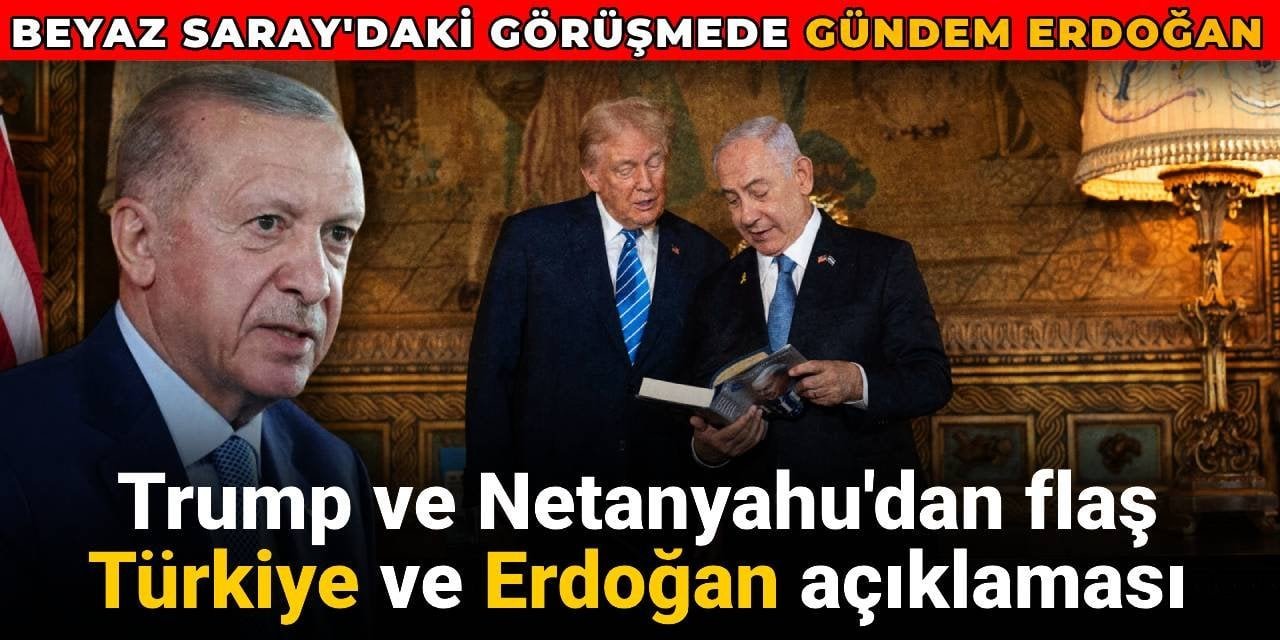 ABD Başkanı Donald Trump ile İsrail Başbakanı Binyamin Netanyahu, Beyaz