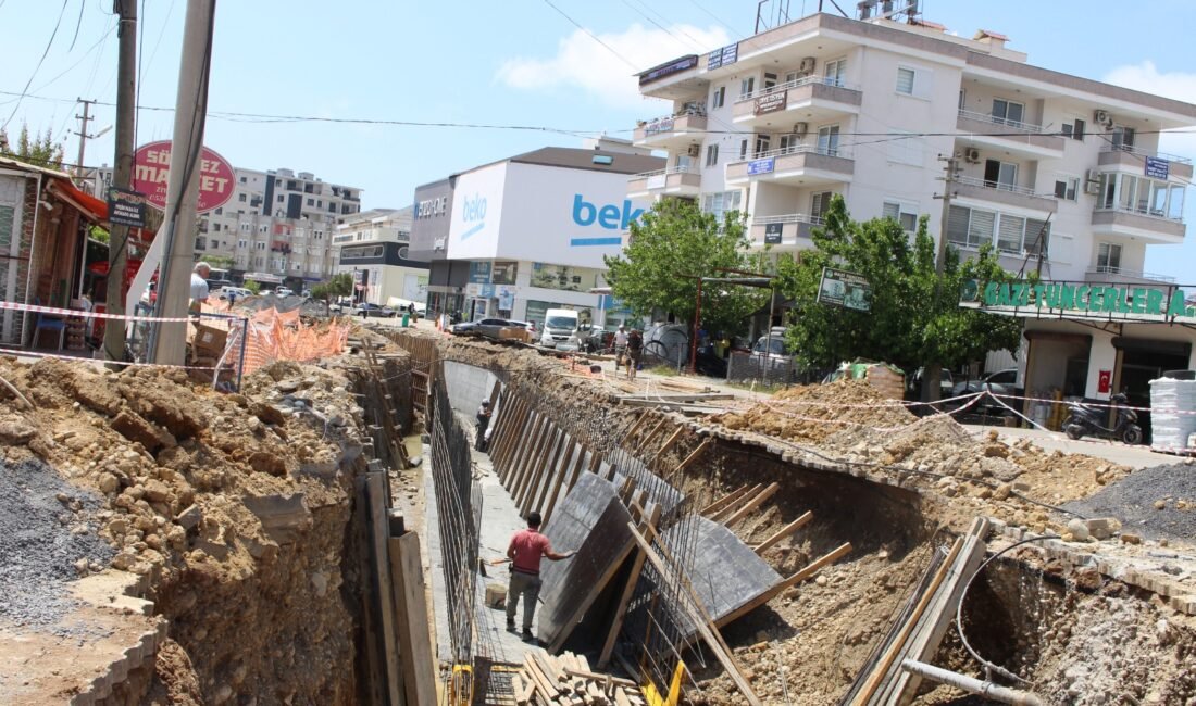 535 metrelik menfezle sorunsuz bir altyapı oluşturuluyor   Antalya Büyükşehir