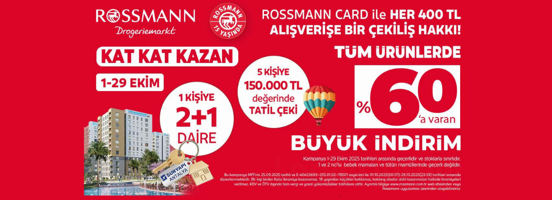 Sektörünün yenilikçi ve fark yaratan markası Rossmann Drogeriemarkt, yine bir
