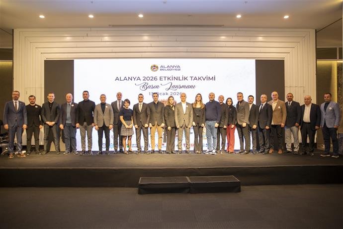 Alanya Belediyesi öncülüğünde hazırlanan 2026 Etkinlik Takvimi Basın Lansmanı gerçekleştirildi.